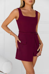 Power Hour Romper Burgundy