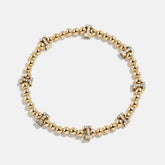 Gold/Pavé Repeating Initial Pisa Bracelet - I