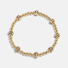 Gold/Pavé Repeating Initial Pisa Bracelet - I