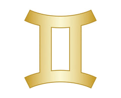 Gemini Zodiac Icon - Gold