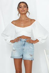 Perfect Cabrioles Crop Top White