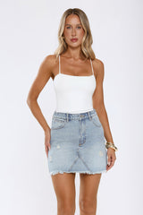 A Aline Skirt Jenny Blue Rip
