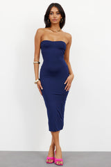 Moonlight Skies Midi Dress Navy