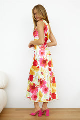 Summer Dance Midi Dress Red