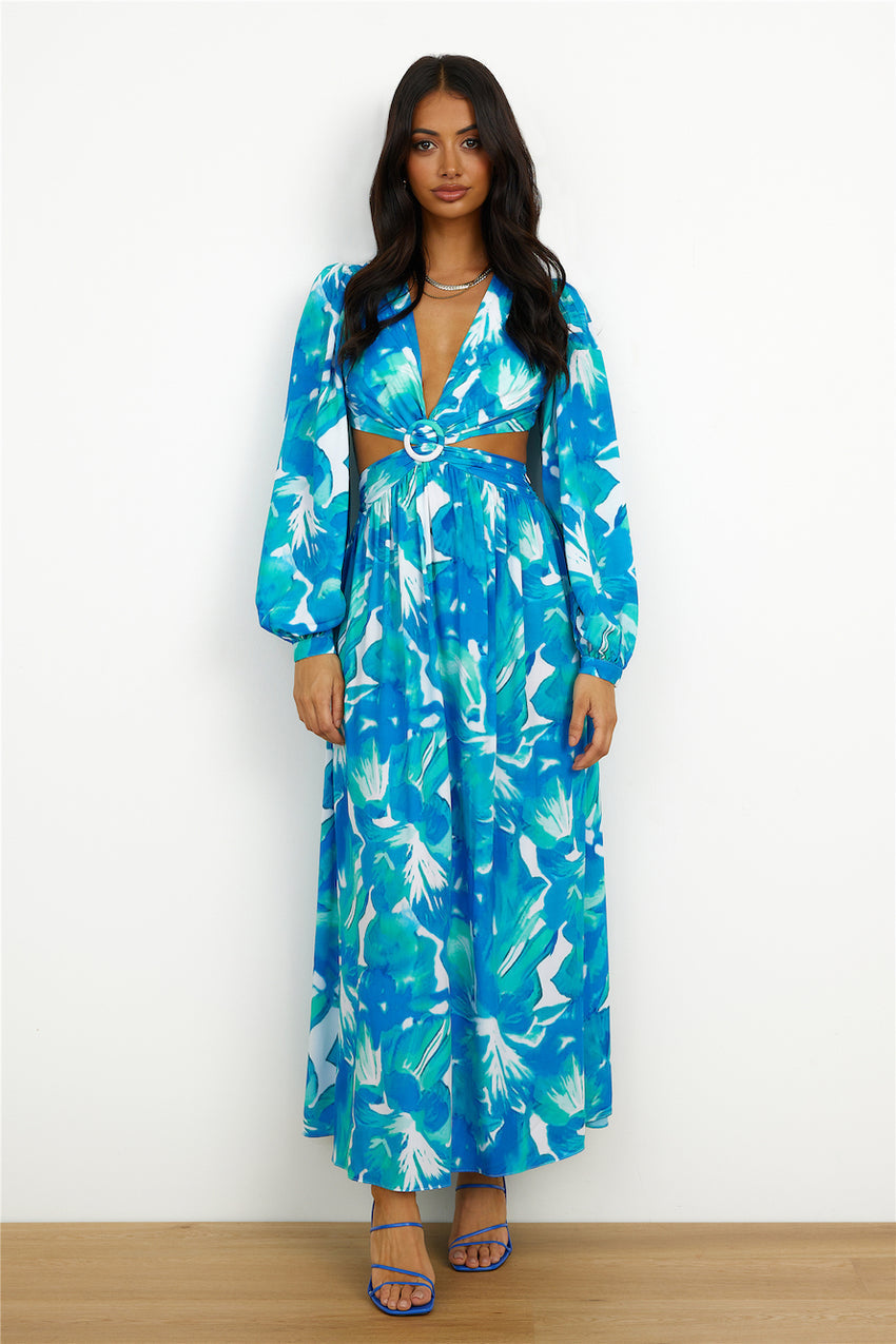 Resort Style Maxi Dress Blue