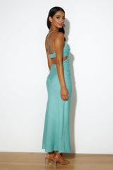 Fancy Brunch Date Midi Dress Sage