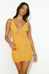 Turn Up The Music Mini Dress Orange