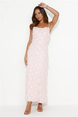 Never Unnoticed Cowl Neck Midi Dress Pink