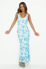 Paint Me Maxi Dress Blue