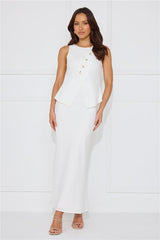 Days In Linen Blend Top White