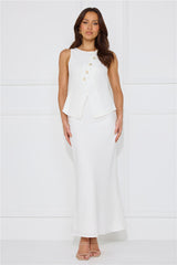 Days In Linen Blend Top White