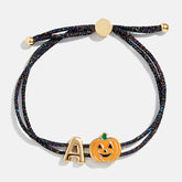 Kids' Halloween Initial Bracelet - Black/Orange