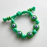Knotty Good Eye Cord Bracelet - Bright Green