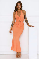 Cloudscape Halter Top Orange