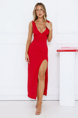 Mesmerised Midi Dress Red