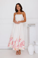 Feminine Maxi Dress White