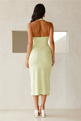 Savannah's Summer Halter Midi Dress Sage