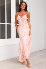One Love Mesh Maxi Dress Pink