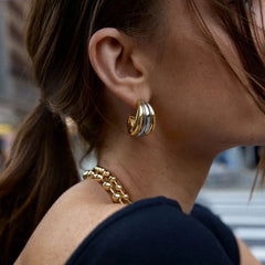Gina Hoop Earrings - Gold/Silver