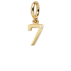 Gold Number Cluster Charm - 7