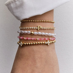 Gold Pisa Bracelet - 3MM Beads