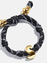 Knotty Initial Custom Bracelet - Black Single Letter