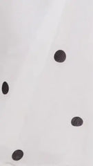 Tahlia Midi Dress - White Polka Print