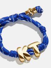Knotty Initial Custom Bracelet - Cobalt Double Letters