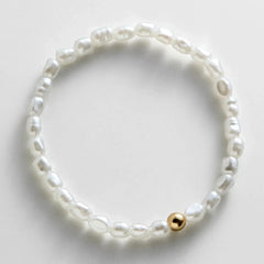 Ginnie Pearl Bracelet - Single Gold
