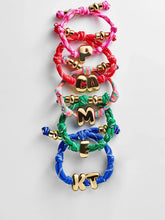 Knotty Initial Custom Bracelet - Bright Green Single Letter