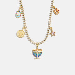 Happy Hanukkah Kids' Charm Necklace - Menorah