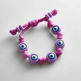 Knotty Good Eye Cord Bracelet - Lilac