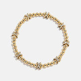 Gold/Pavé Repeating Initial Pisa Bracelet - X