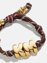 Knotty Initial Custom Bracelet - Brown Double Letters