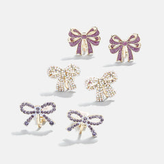 Greatest Gift Kids' Clip-On Earring Set - Purple
