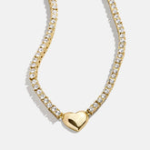 Heart Tennis Necklace - Heart