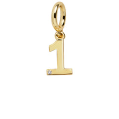 Gold Number Cluster Charm - 1
