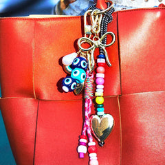 Free Spirit Bag Charm - Gold/Multi