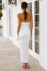 Roses For You Midi Dress White