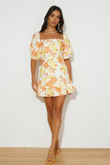 Brunching Mood Mini Dress Orange