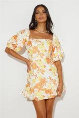 Brunching Mood Mini Dress Orange