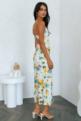 Florals On My Mind Satin Maxi Dress Floral