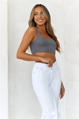 BASE Style Essential Crop Top Charcoal