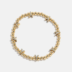 Gold/Pavé Repeating Initial Pisa Bracelet - Y