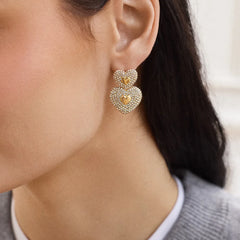 Haven Earrings - Gold/Pavé
