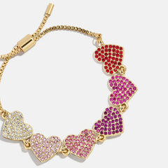 Hearts for Days Kids' Crystal Heart Bracelet - Pink Multi