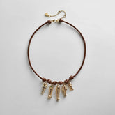 High Tide Fish Collar Necklace - Brown