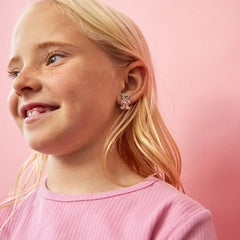 Happy Valentine’s Kids Clip-On Earring Set - Teddy Bear