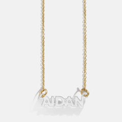Kids' Custom Nameplate Necklace - Kids' Cable Chain
