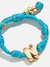 Knotty Initial Custom Bracelet - Aqua Single Letter